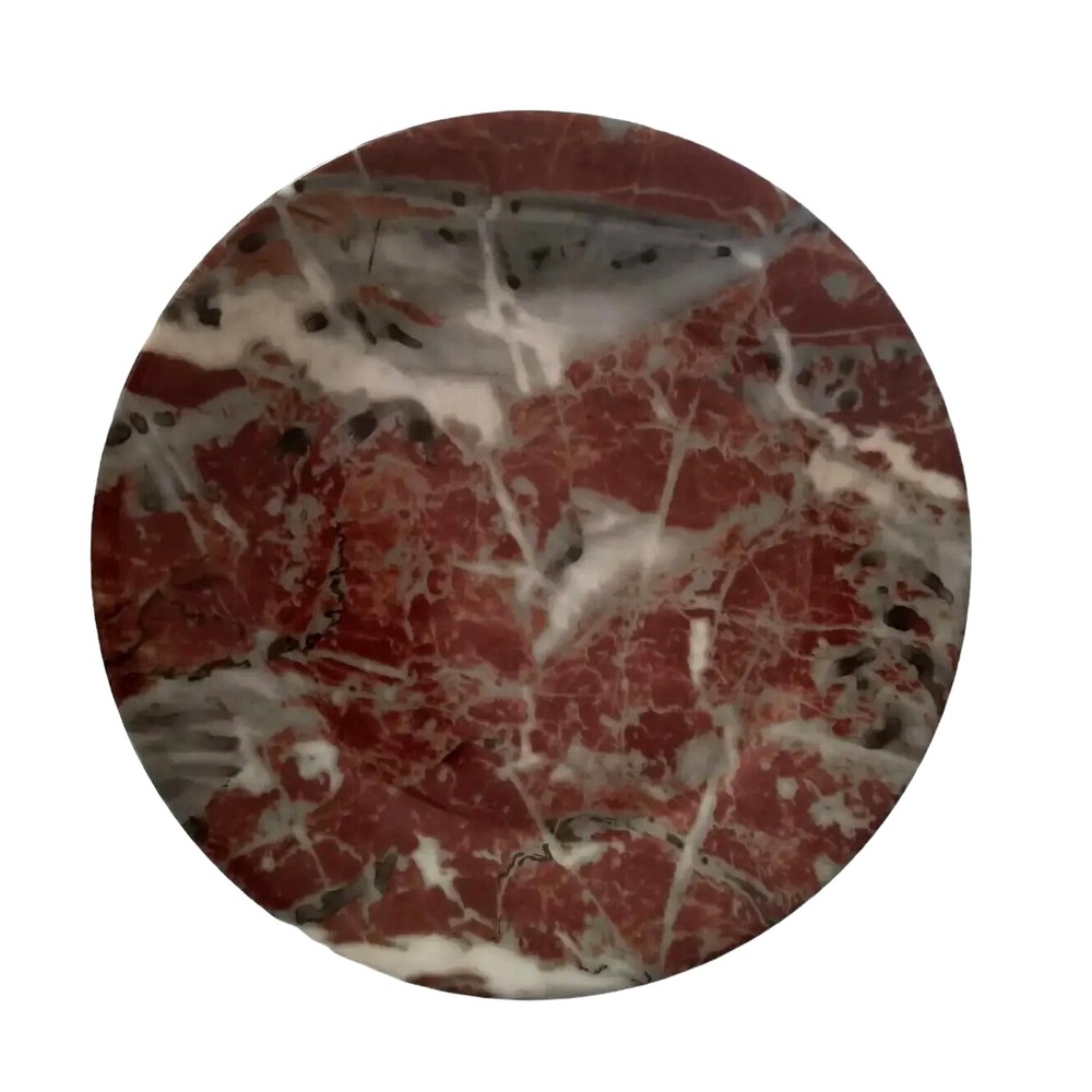 France Porcelaine Apilco Dinner Marble Pattern plate Faux Siena Rouge Vintage